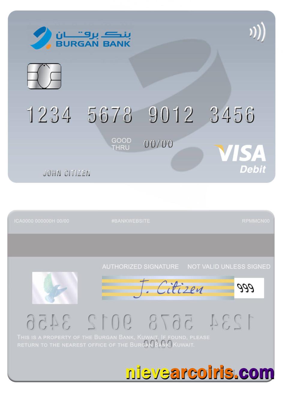 Kuwait Burgan Bank visa debit card